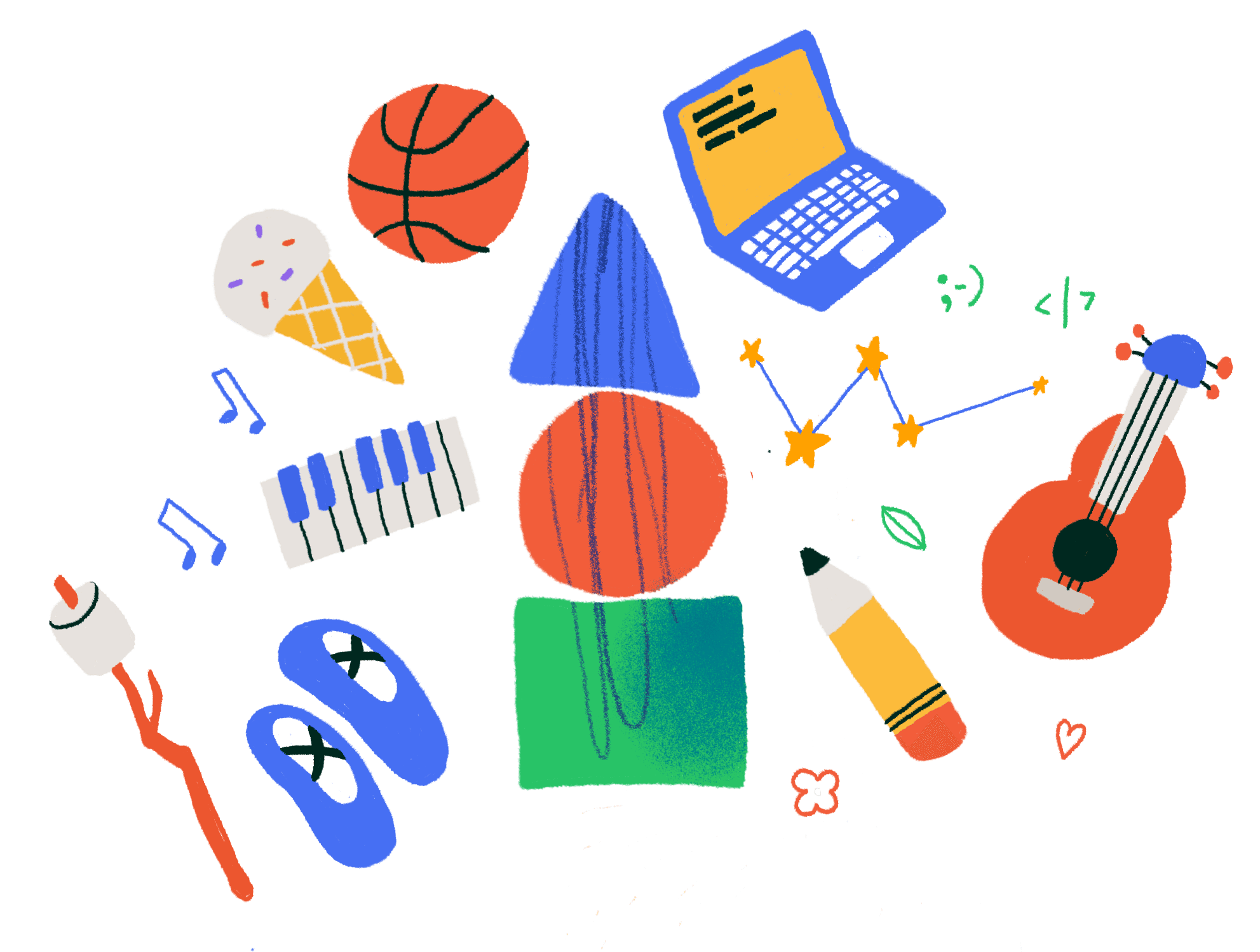 Summer activities illustration